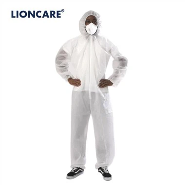 Macacão de proteção descartável básico de polipropileno LIONCARE® CoverBasic