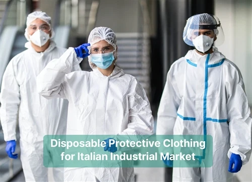 Roupas de proteção descartáveis para o mercado industrial italiano